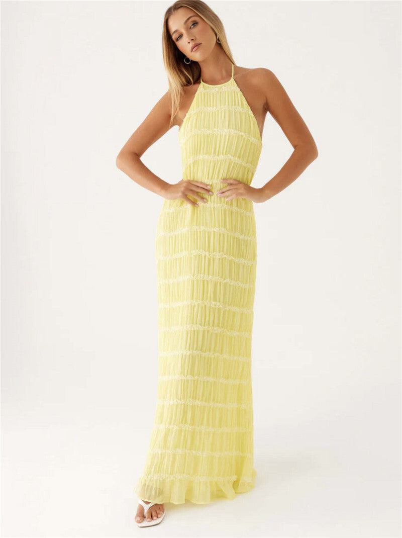 Ilona Halter Backless Sexy Maxi Dress