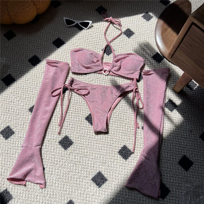 Nikki Glitter Sparkling With Oversleeves Bikini