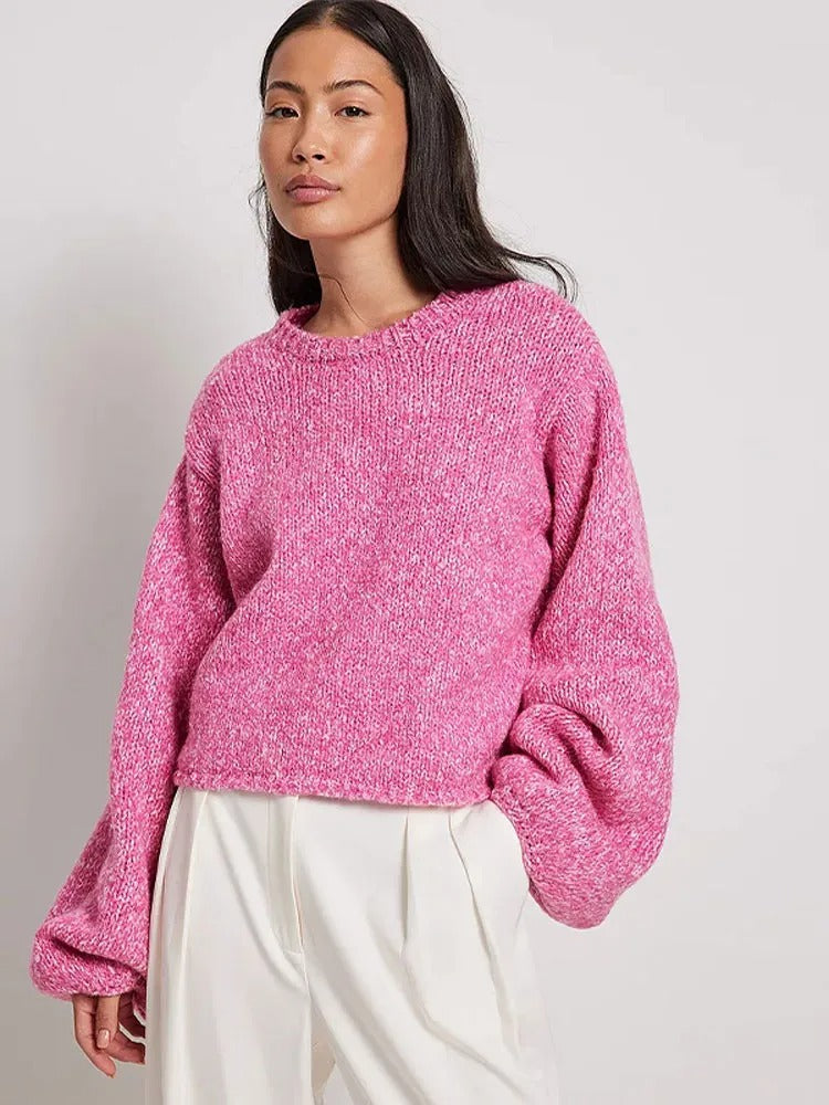 Dana O-neck Back Cut Out Women Sweater