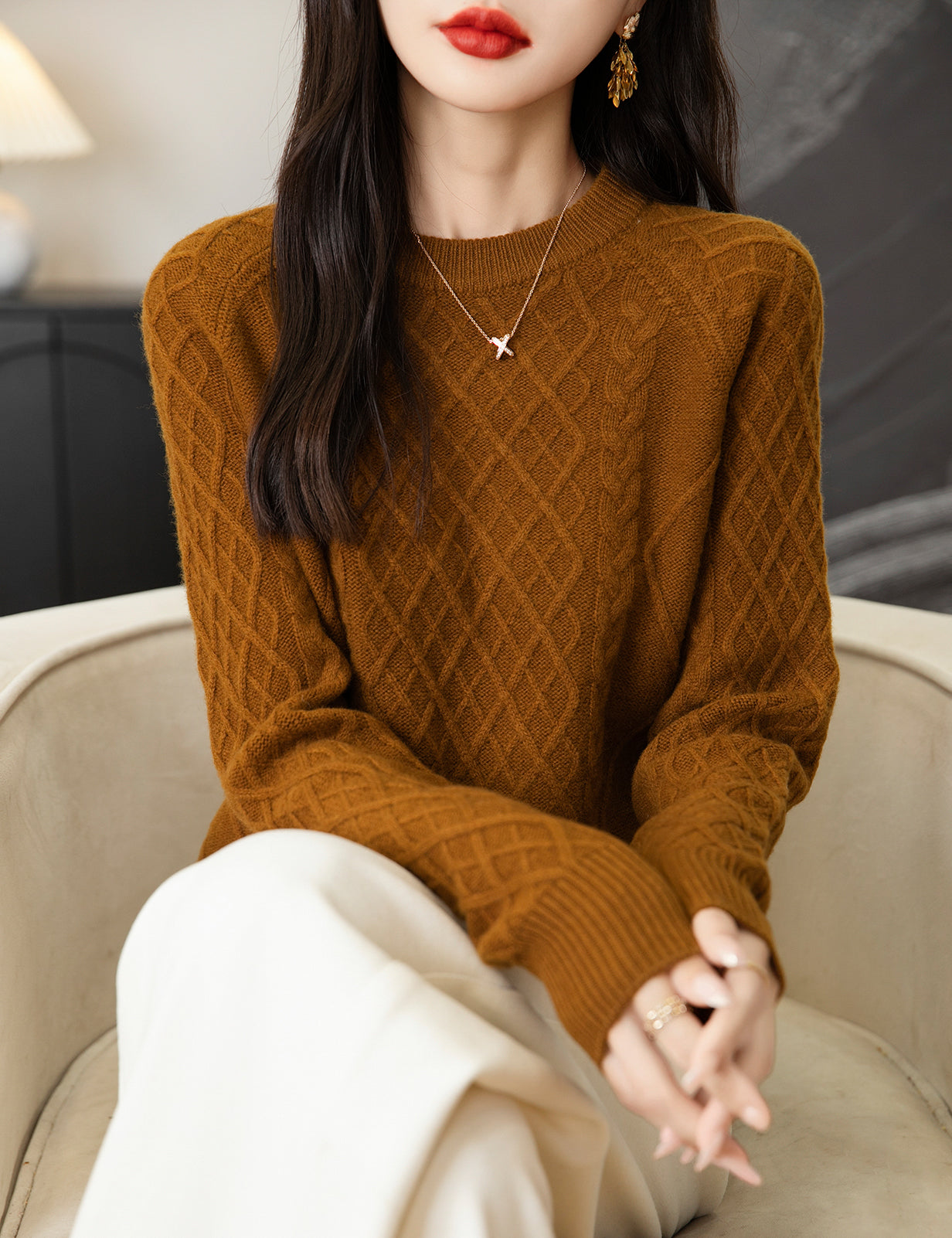 Lauren Woman Crew Neck Soft Long Sleeve Sweater