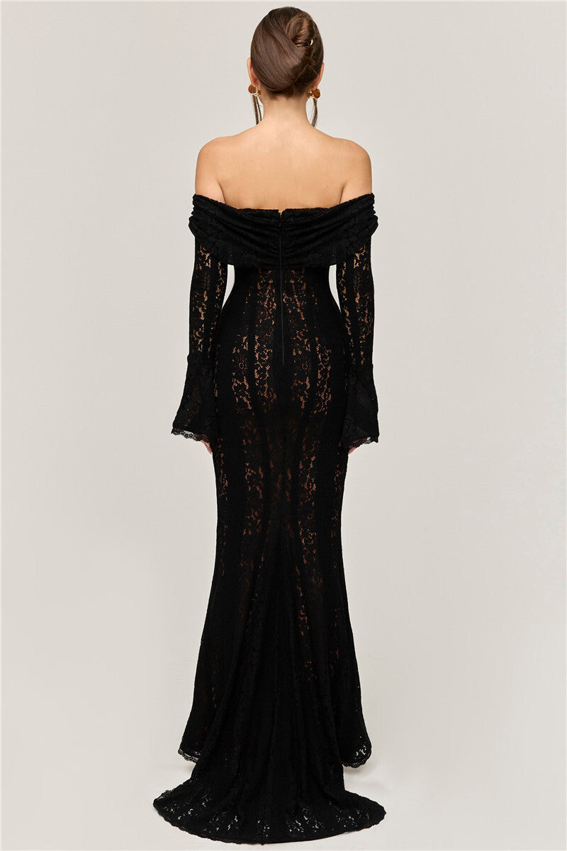 Regina Lace Off-shoulder Sexy Maxi Dress