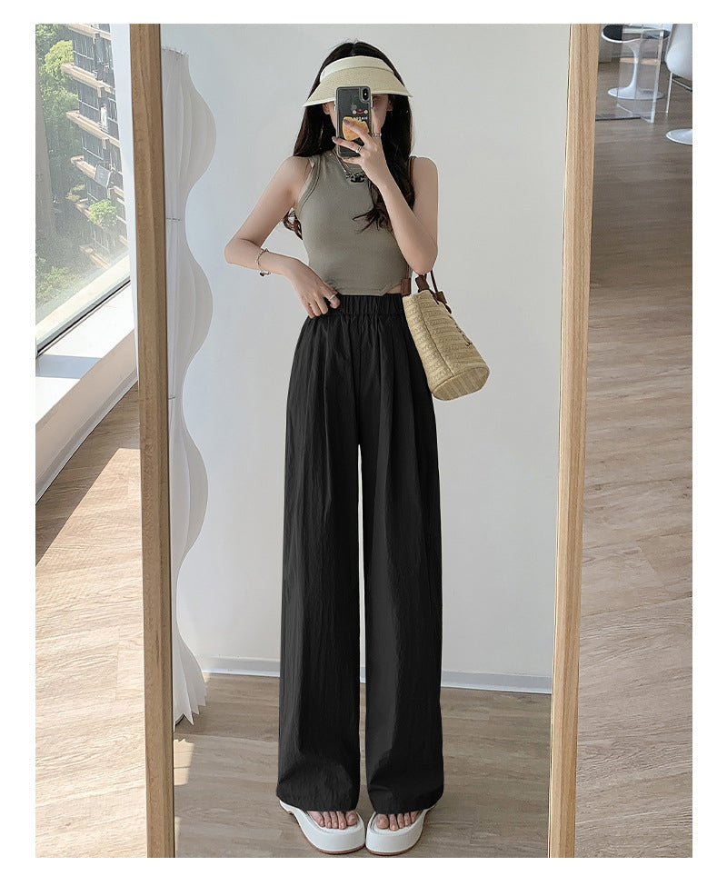 Patty Streetwear Wrinkle Women Wide Leg Pants