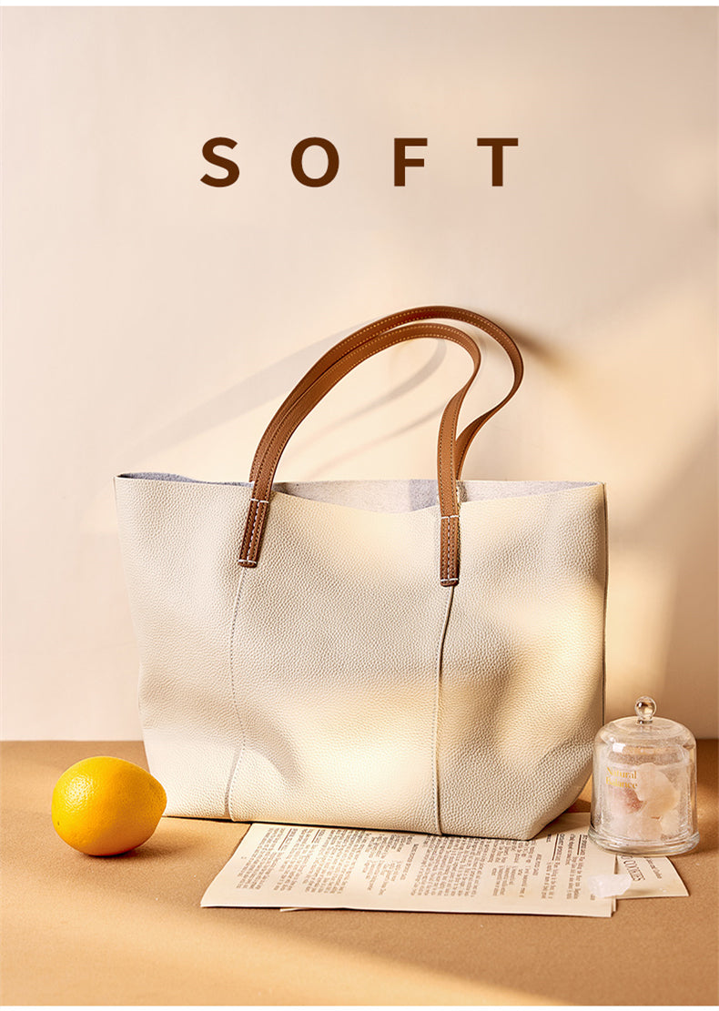 Grace Woman Leather Large Shopper Tote Bag