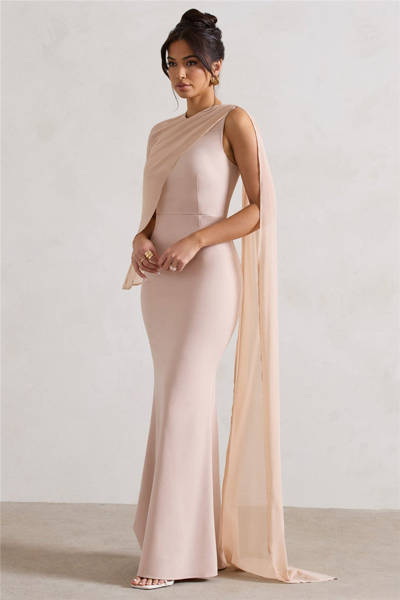 Brandi Cloak Sleeves Maxi Dress