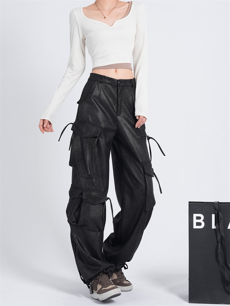 Stella Black Gothic Baggy Cargo Pants