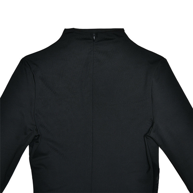 Leah Mesh Patchwork Sexy Maxi Dress