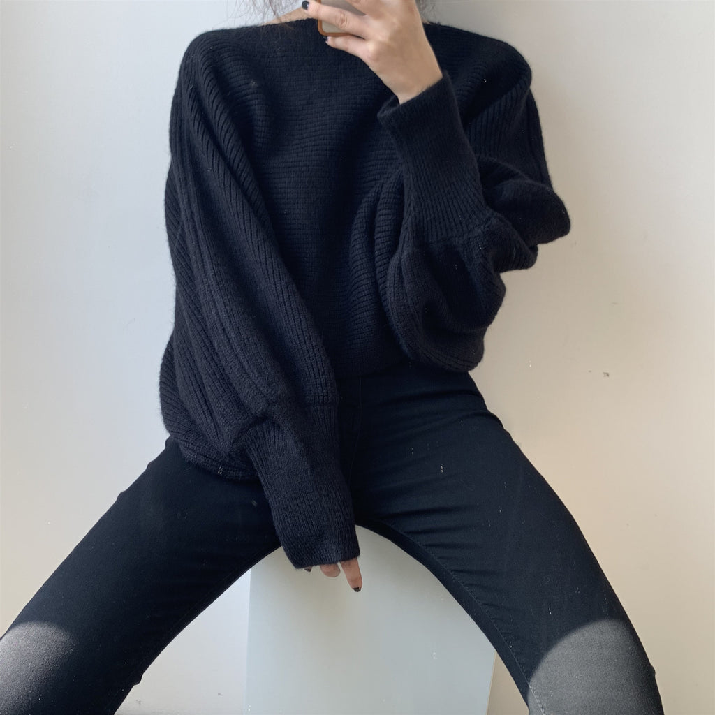 Alice Casual Knitted Solid Woman Sweater