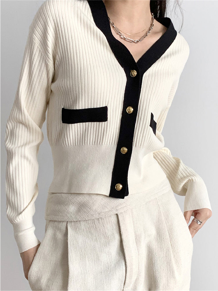 Marion  Knitted Ribbed Women Sweater