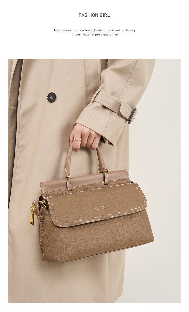 Сlara Leather Work Tote Handbag