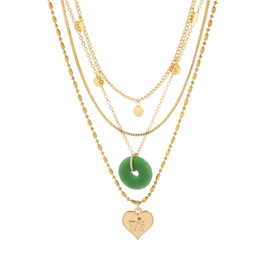 Beverly Vintage Style Peace Buckle Pendant Necklace