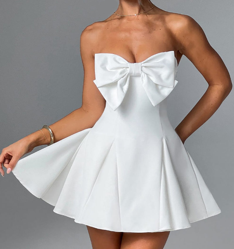 Mary Bow Strapless Backless Sexy Mini Dress
