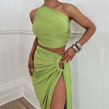 Michele One Shoulder Backless Long Dress