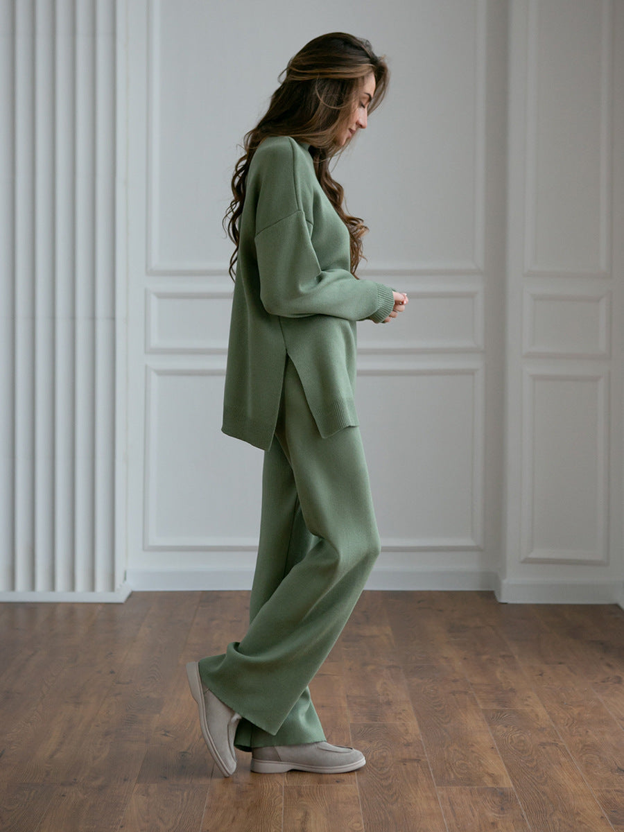 Jasmine Half Turtleneck Sweater & Wide Leg Pants