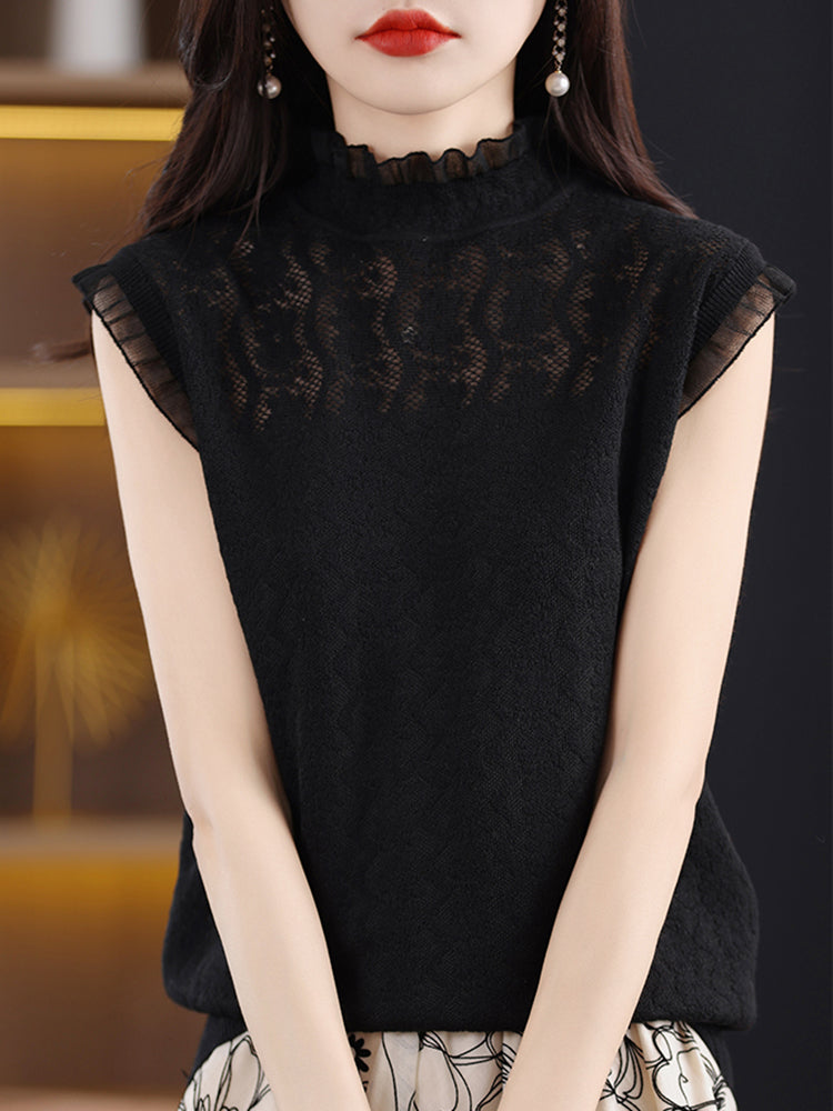 Heather Lace Tank Women Sweater