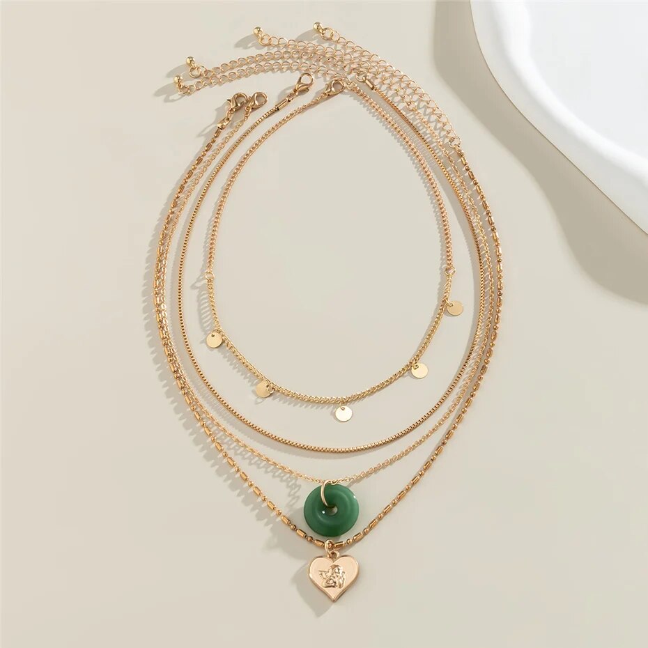 Beverly Vintage Style Peace Buckle Pendant Necklace