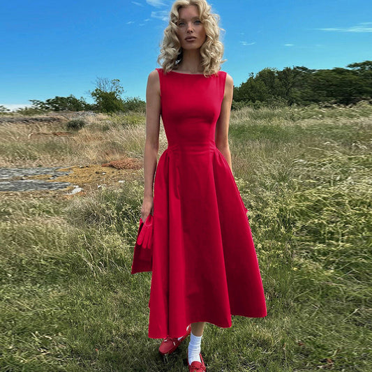 Nancy Backless A-line Maxi Dress
