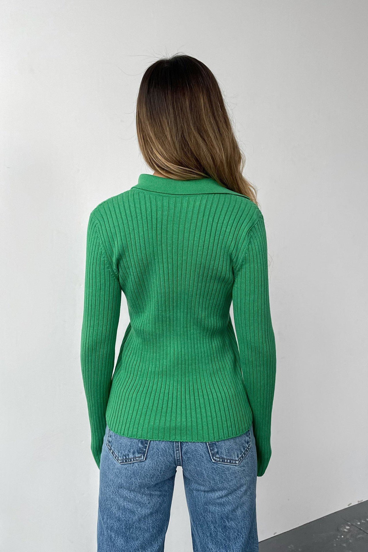Jamie Polo Collar Slim Women Sweater