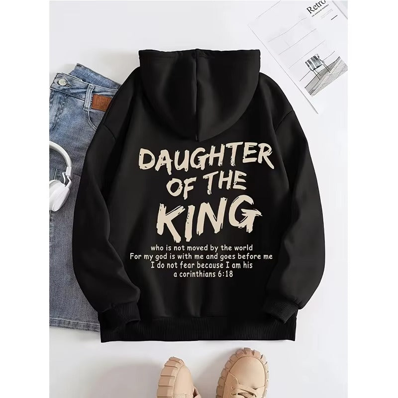Women's Long Sleeve Letter Print Hoodie