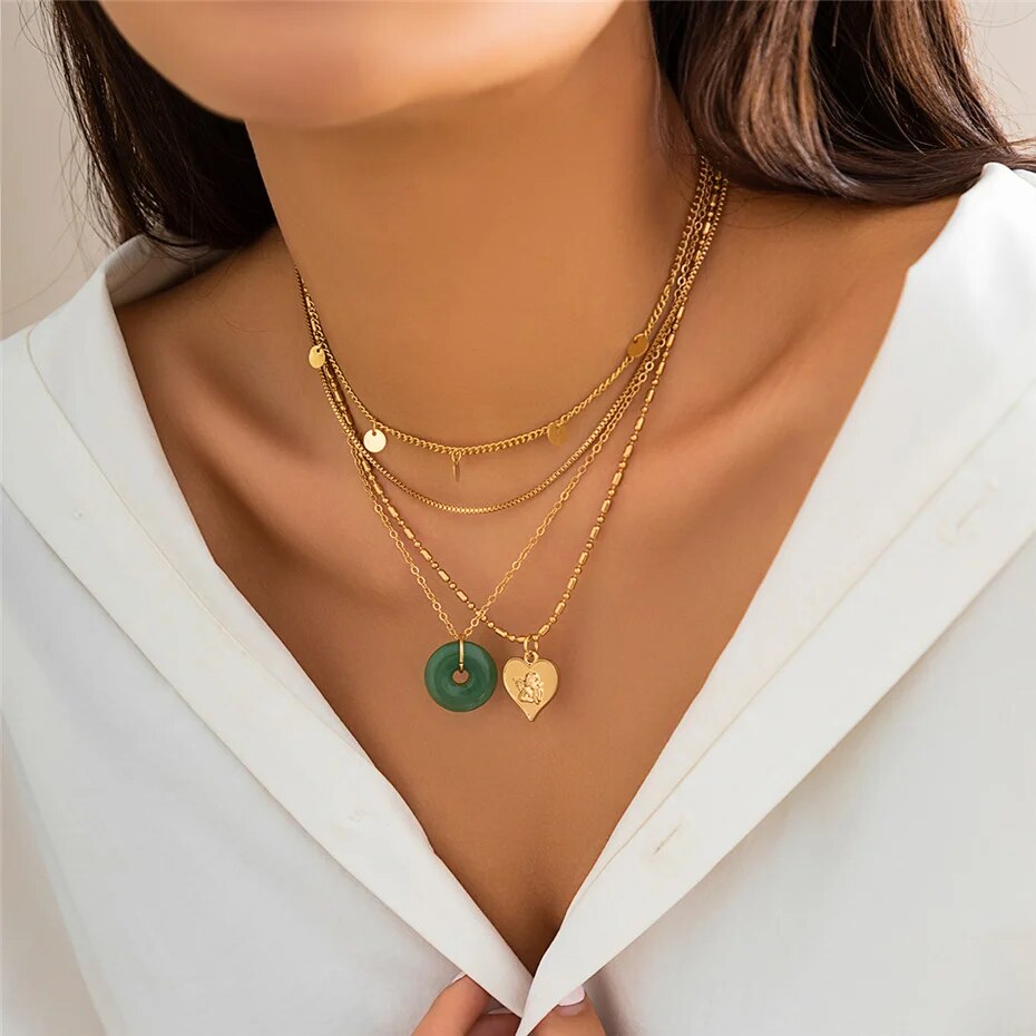 Beverly Vintage Style Peace Buckle Pendant Necklace