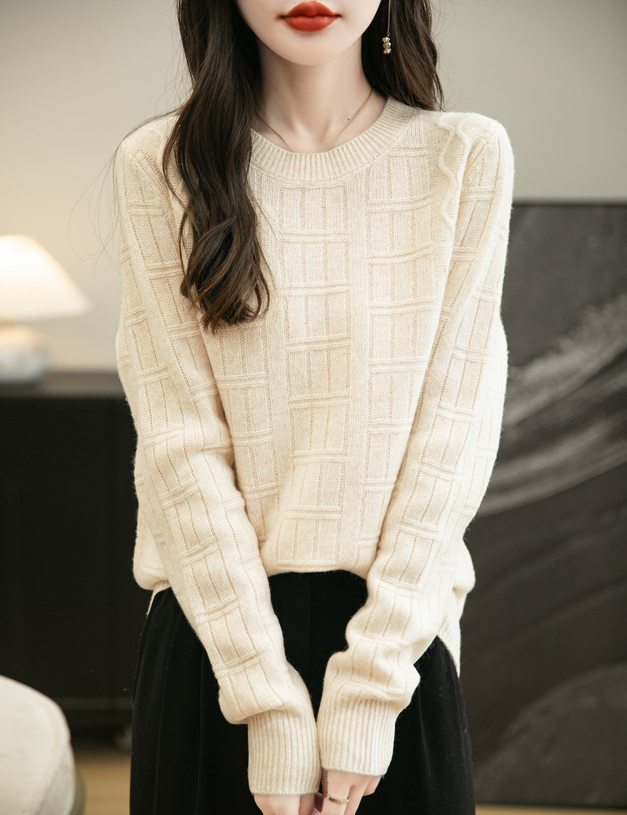 Renee Woman Long Sleeve Knitted Sweater