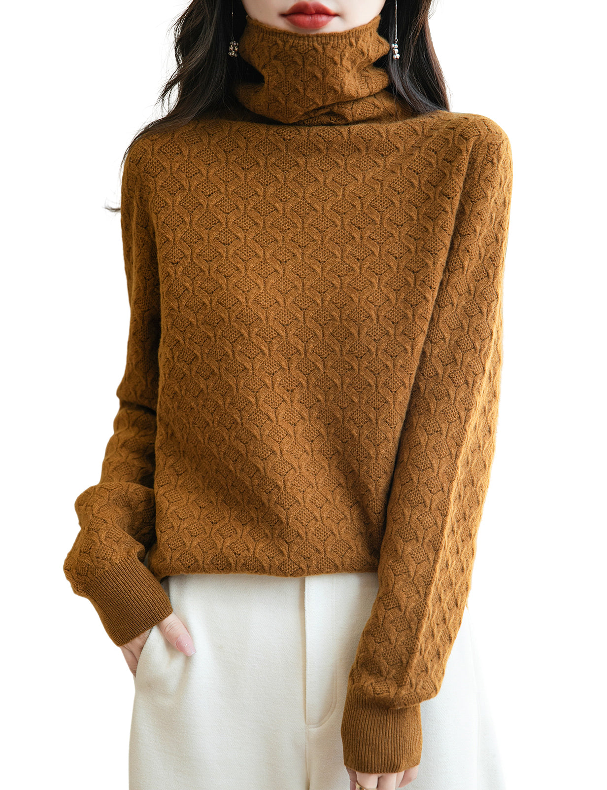 Phyllis Turtleneck Woman Knit Sweater