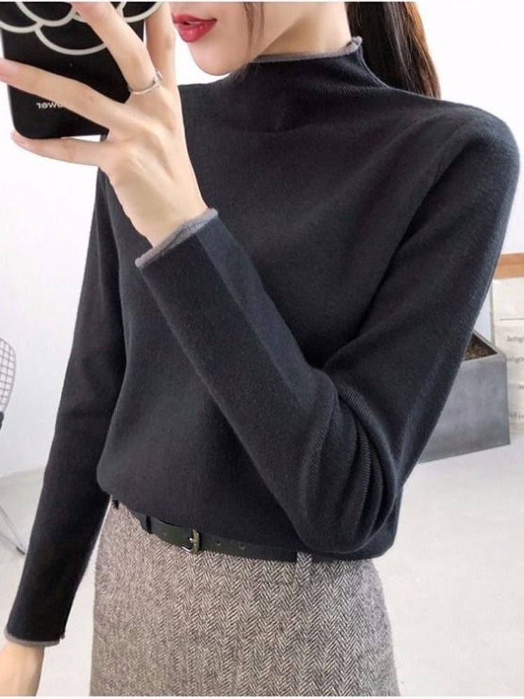 Jill Half High Collar Woman Sweater