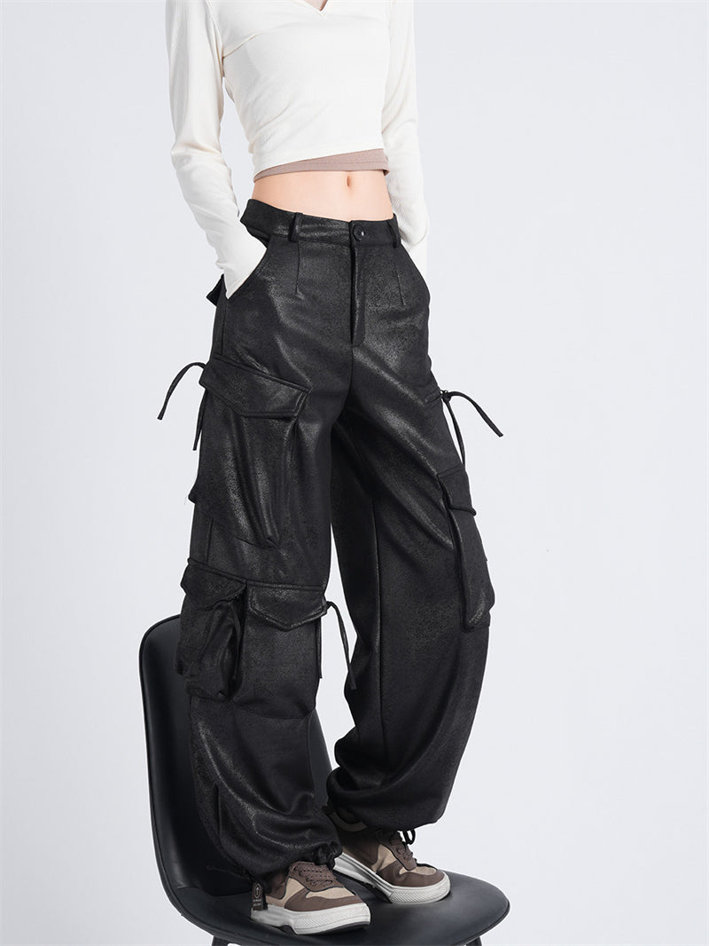 Stella Black Gothic Baggy Cargo Pants