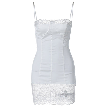 Marion Lace Patchwork Sexy Mini Dress