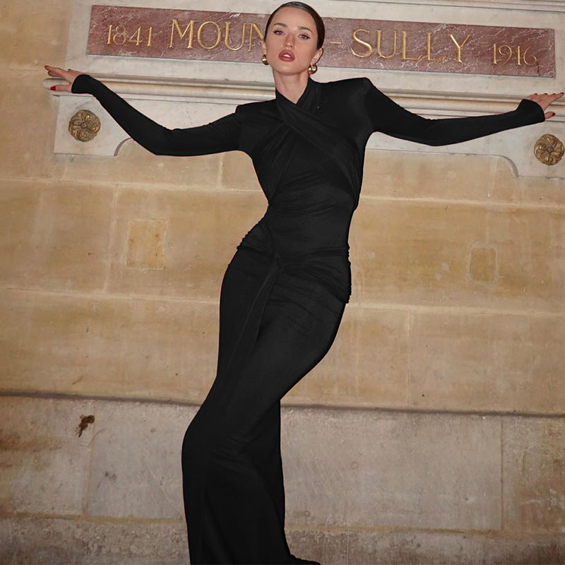 Vanessa Long Sleeve Bandage Maxi Dress