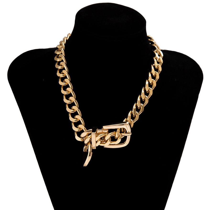 Candice Metal Belt Choker Necklace