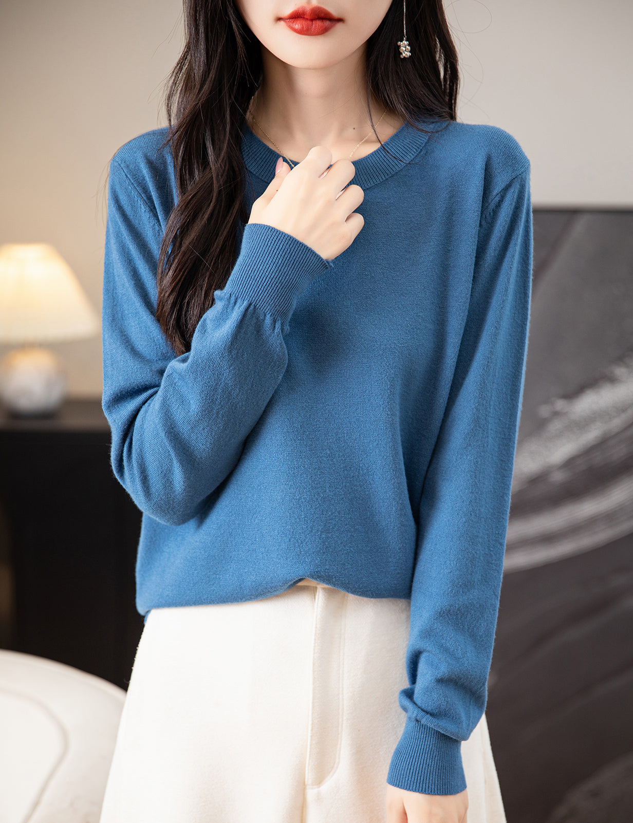 Ruth O Neck Woman Sweater