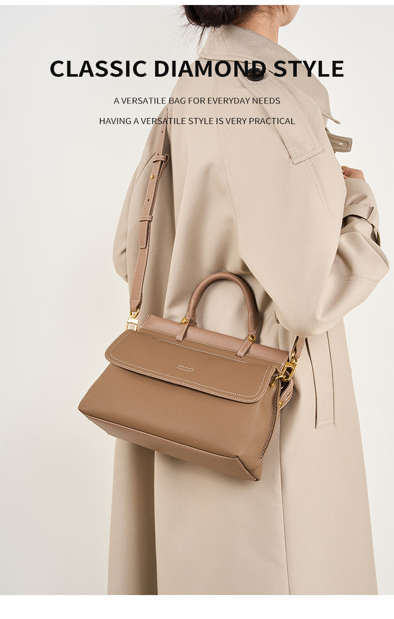 Сlara Leather Work Tote Handbag