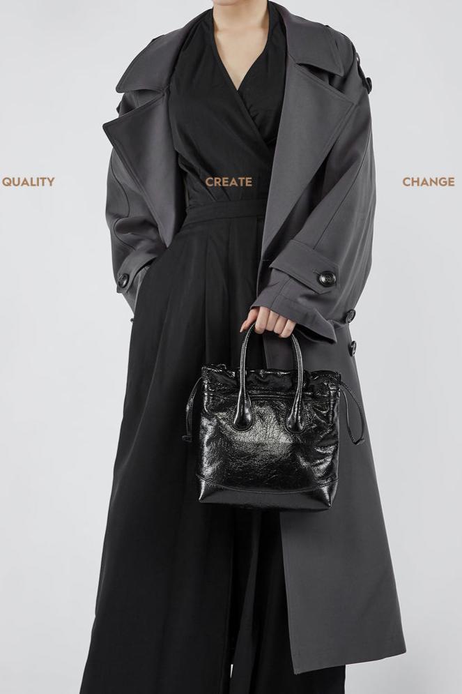 Margaret Genuine Leather Hobo Small Tote Handbag
