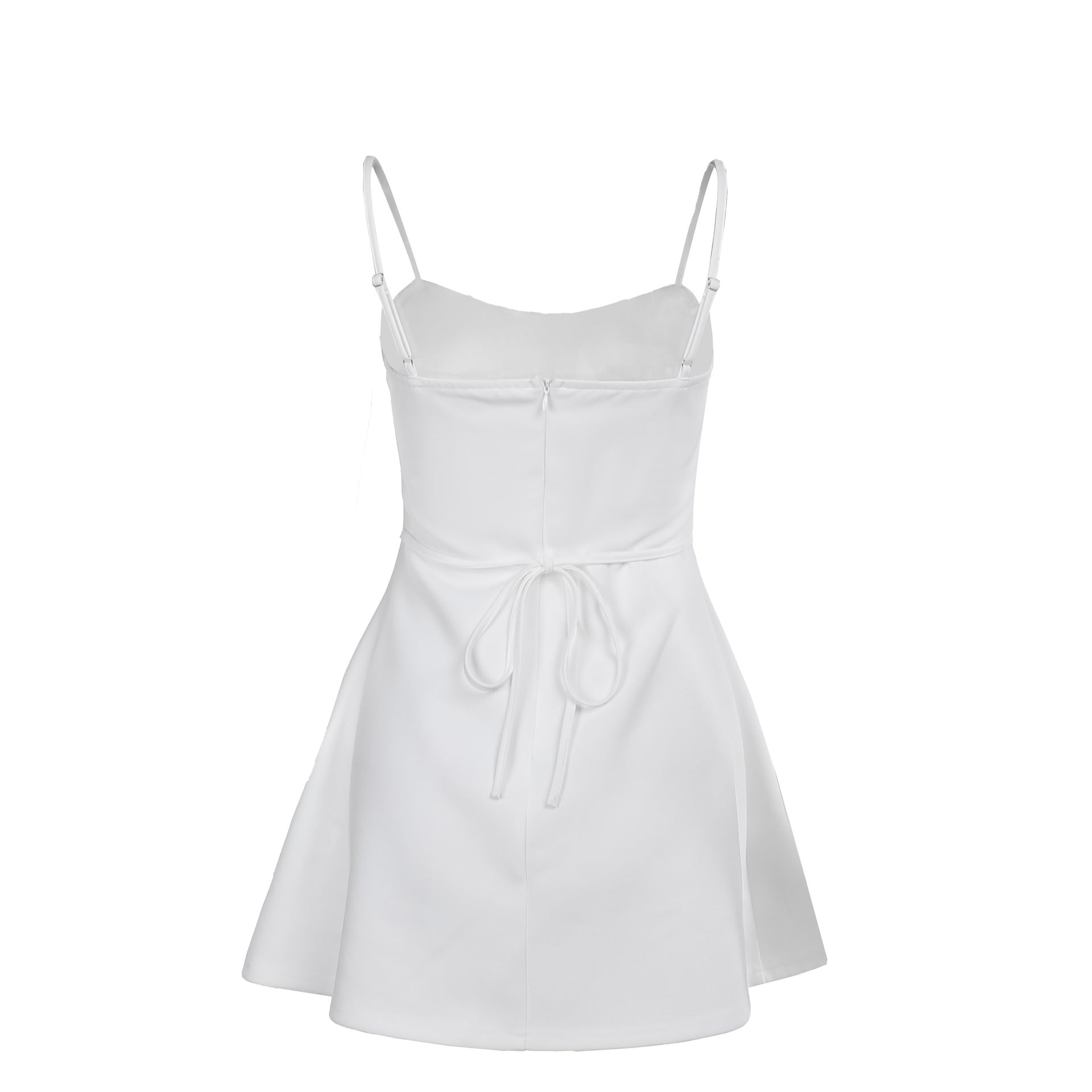 Irene Backless Suspender Mini Dress