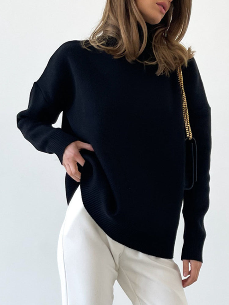 Dawn Women Turtleneck Oversized Casual Sweater