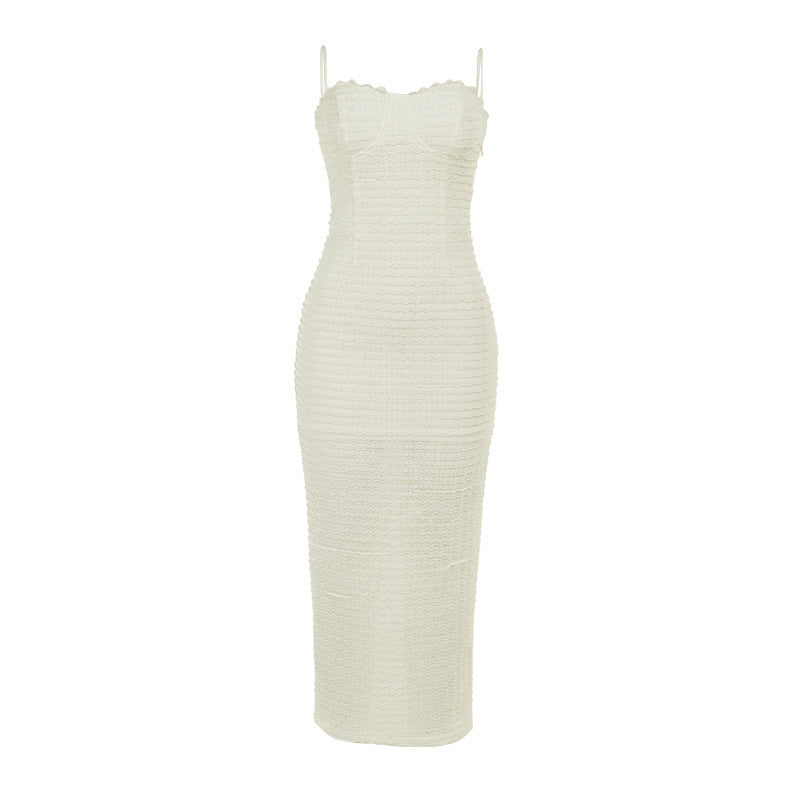 Ruby Spaghetti Strap Backless Lace-up Sexy Maxi Dress