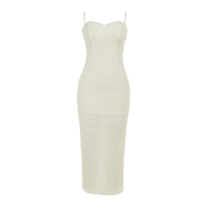 Ruby Spaghetti Strap Backless Lace-up Sexy Maxi Dress