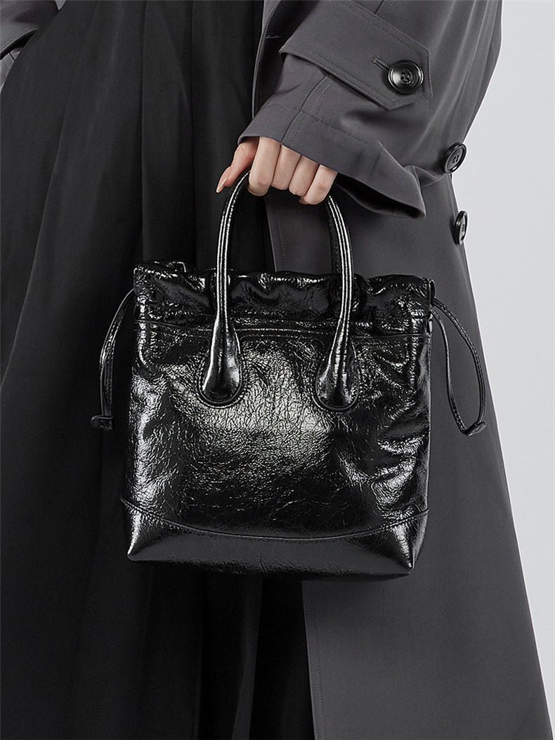 Margaret Genuine Leather Hobo Small Tote Handbag