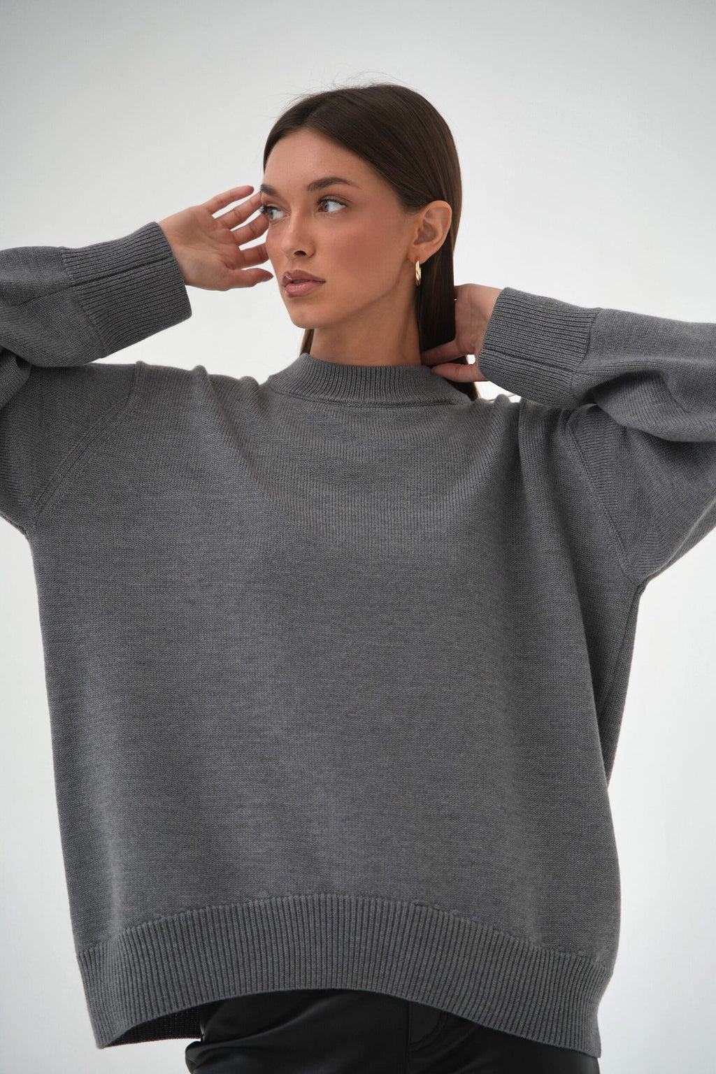 Tina O Neck Oversized Casual Women Sweater