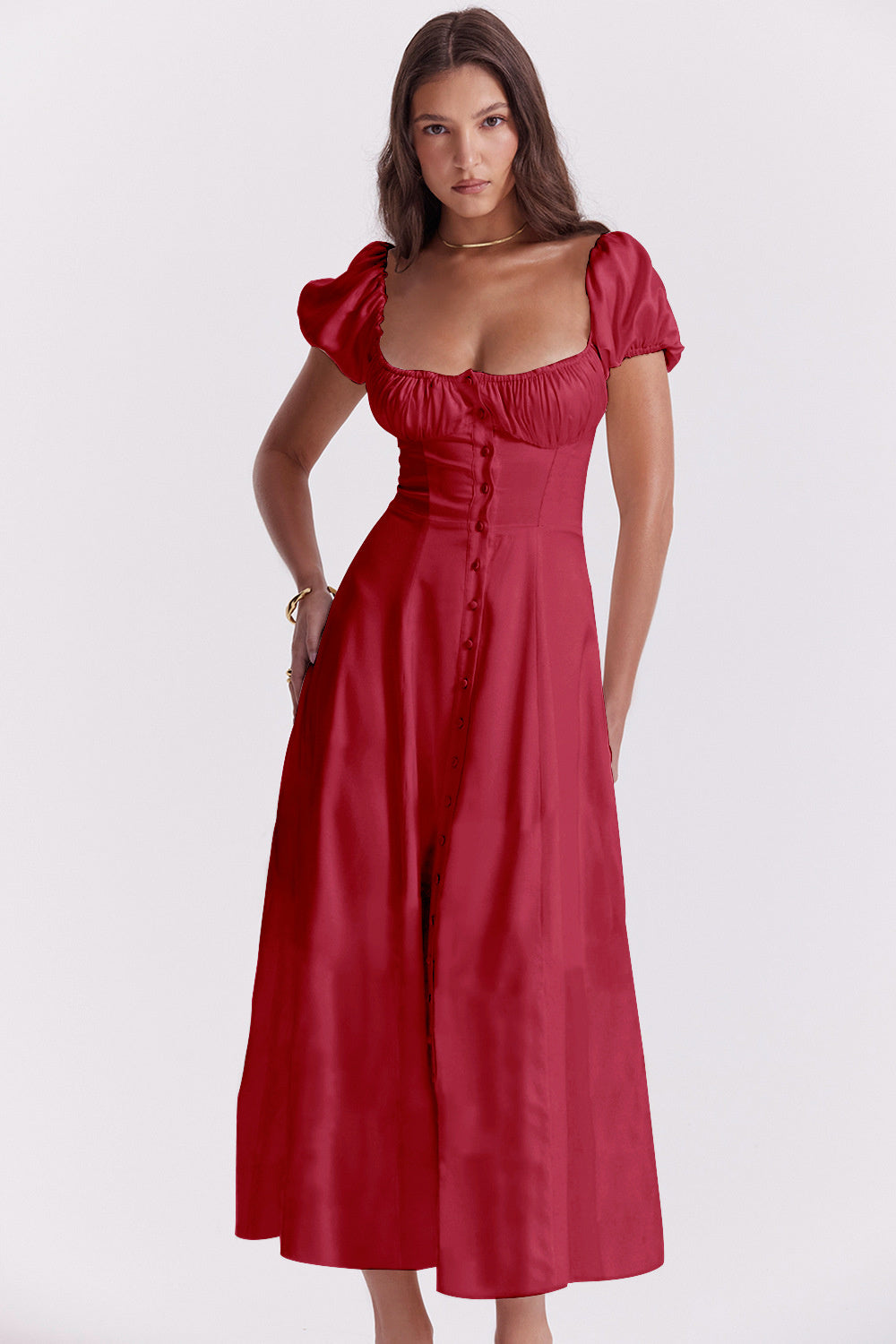 Alice Puff Sleeve Midi Dress