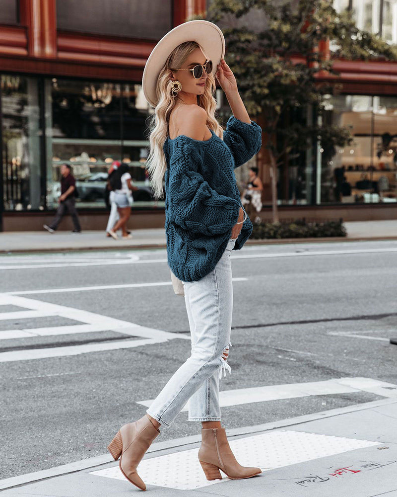 Grace Oversize Twist Bohemian Women Sweater