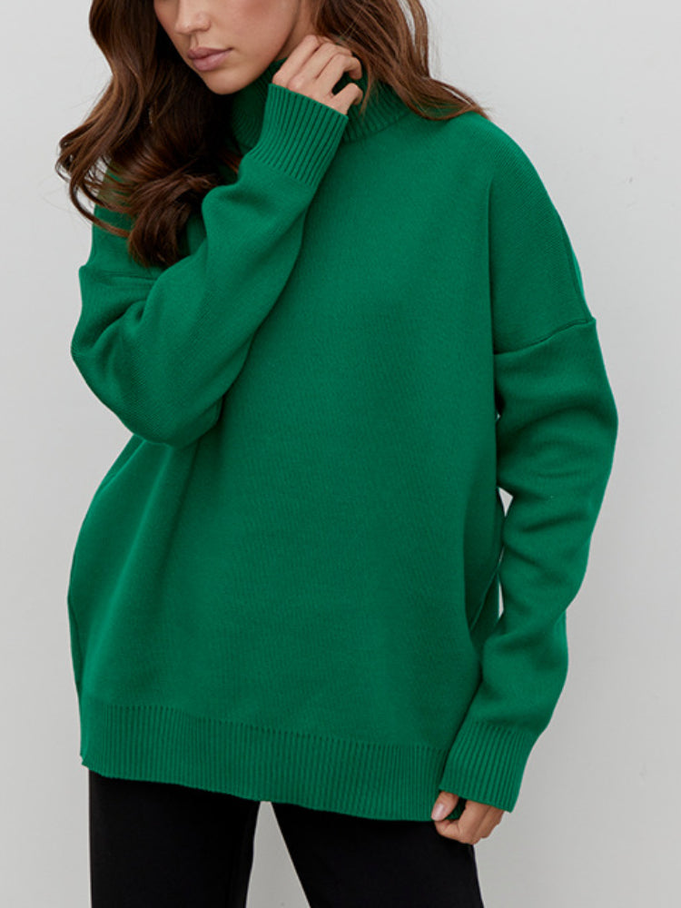 Dawn Women Turtleneck Oversized Casual Sweater