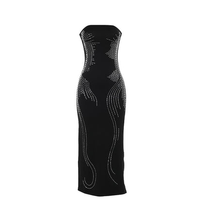 Monica Sparkle Off-shoulder Sexy Maxi Dress