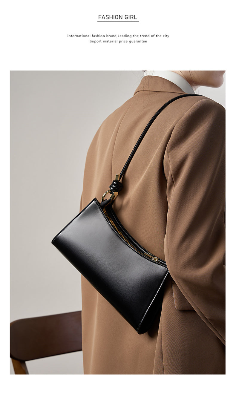 Hannah  Woman Cowhide Genuine Leather Underarm Shoulder Bag