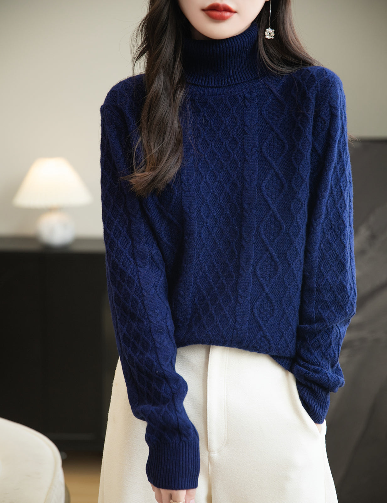 Pat Woman Wool Turtleneck Sweater