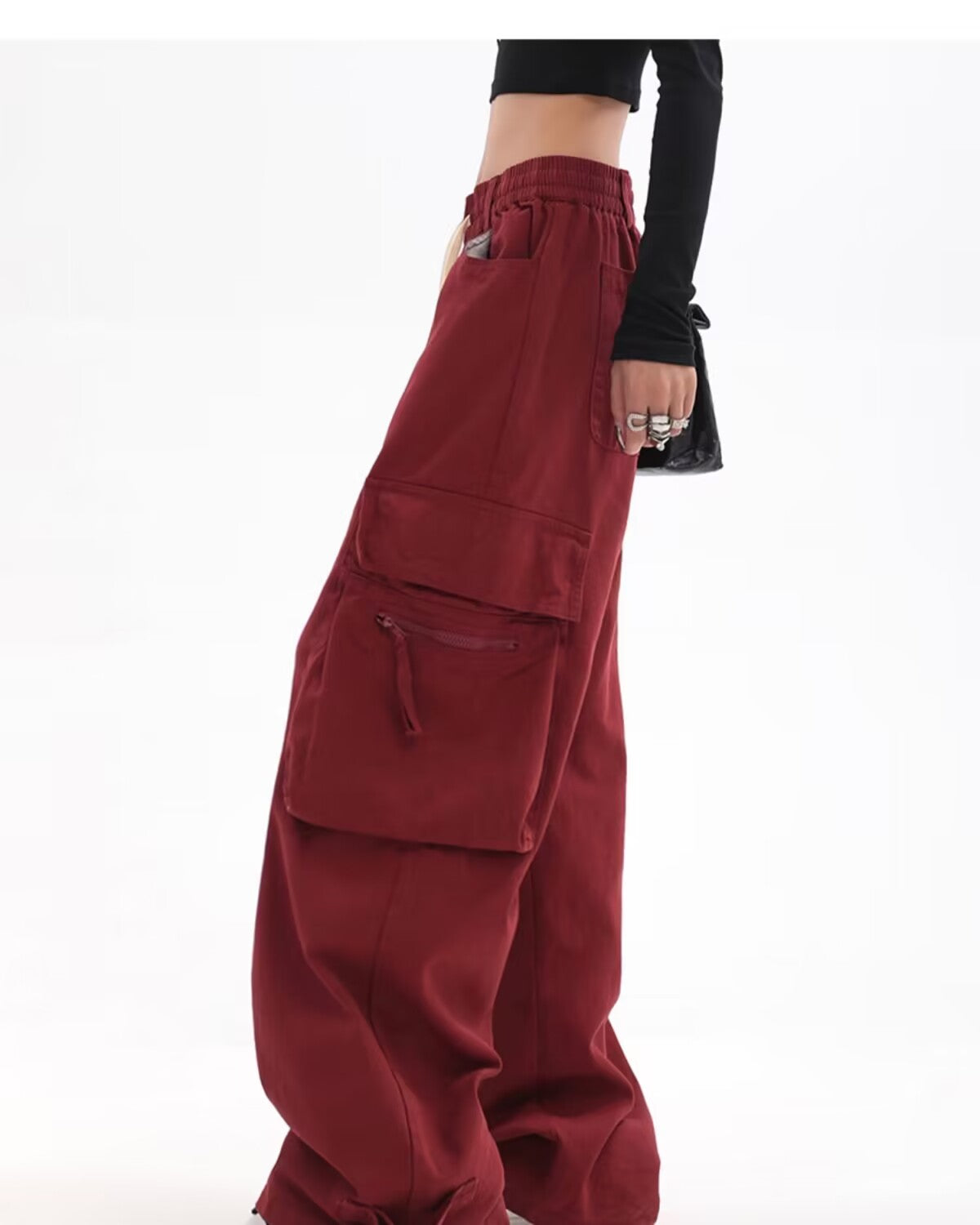 Leah Casual Wide Leg Cargo Pants