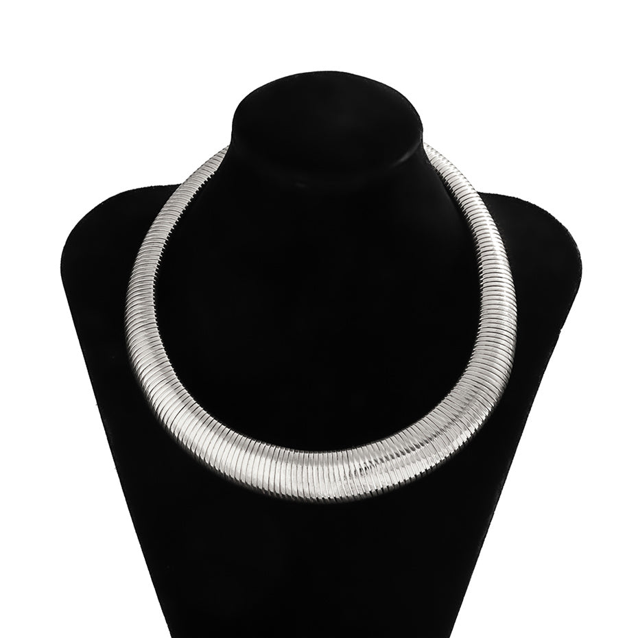 Penelope Exaggerated Heavy Metal Choker Necklace