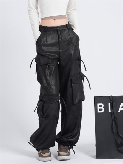 Stella Black Gothic Baggy Cargo Pants