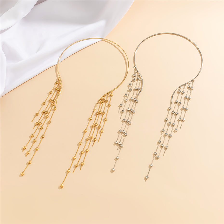 Abby Long Tassel Pendant Necklace