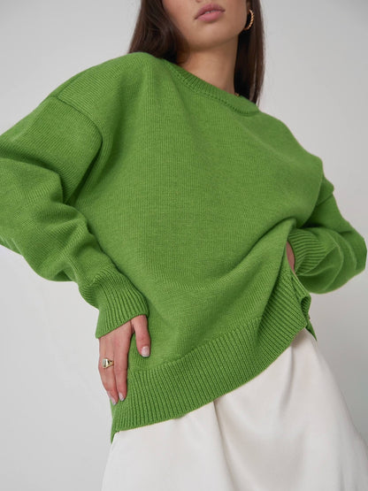 Tina O Neck Oversized Casual Women Sweater
